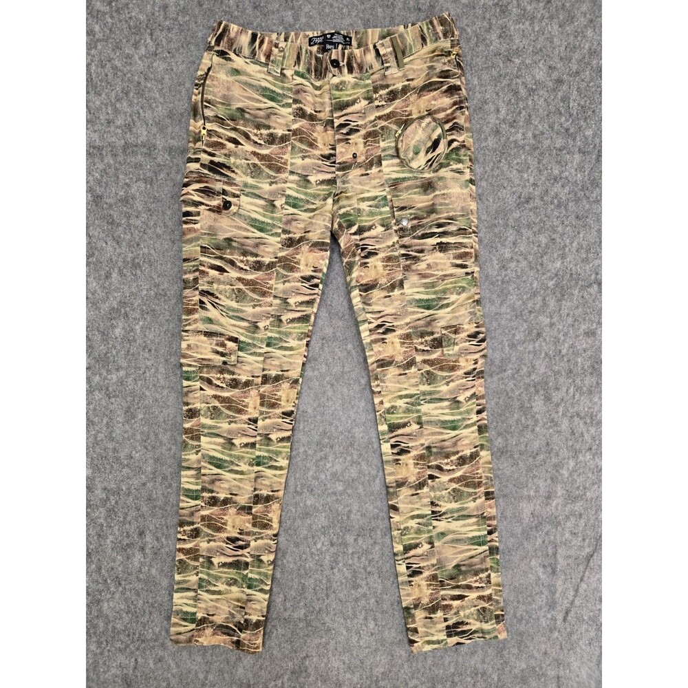 PRPS Pants Mens 34 Camouflage Cargo Straight Leg Button Fly Cargo Jeans $298